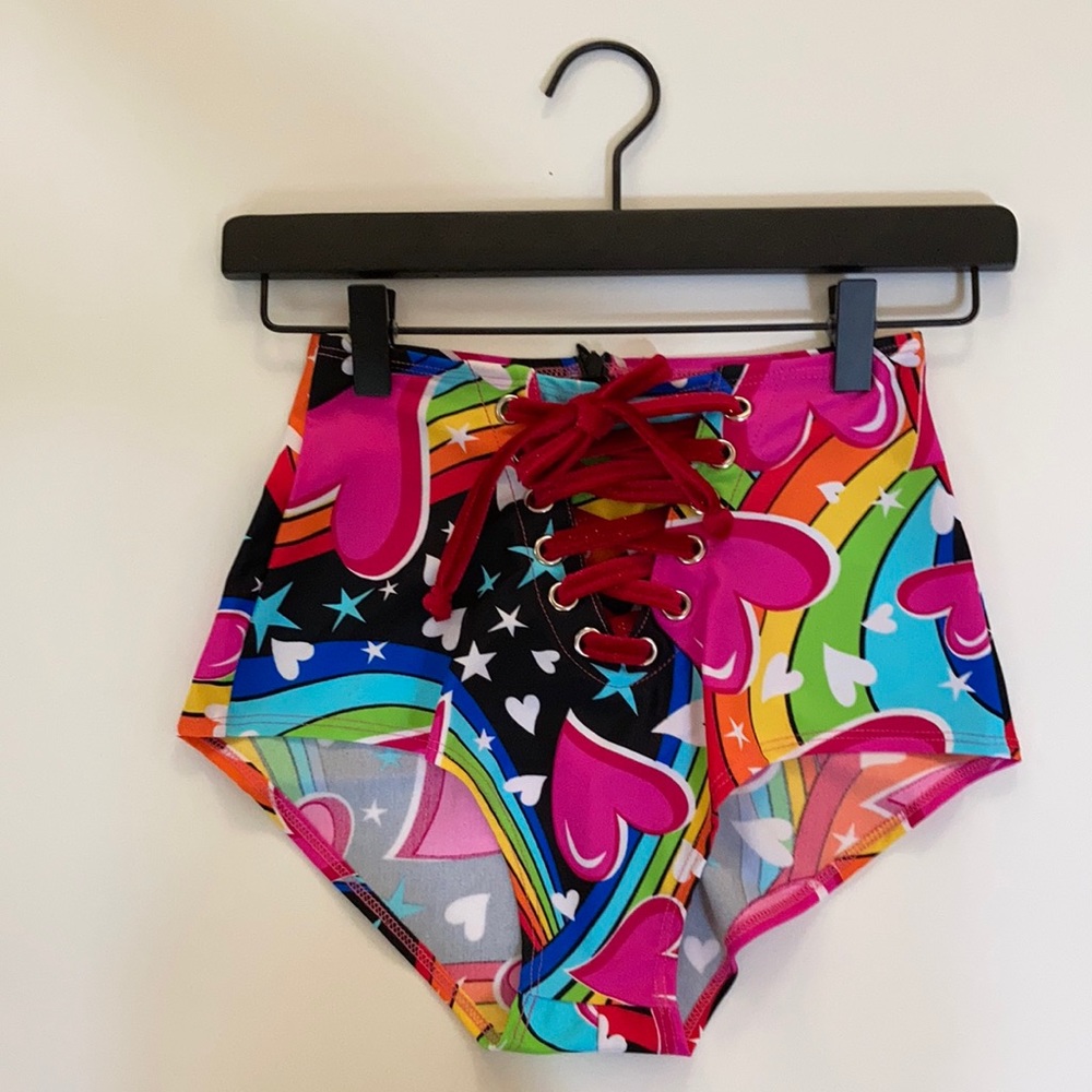 Flying Hearts 💕 and Rainbows 🌈  booty shorts 🥰